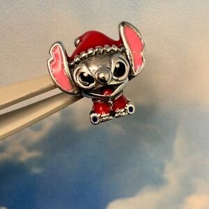 Sterling silver STITCH Santa Claus Christmas charm bead